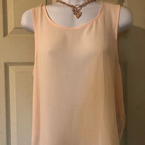 Blush pink sheer top